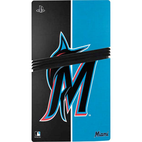 MLB Miami Marlins Split PS5 Pro Disk Bundle  Skin